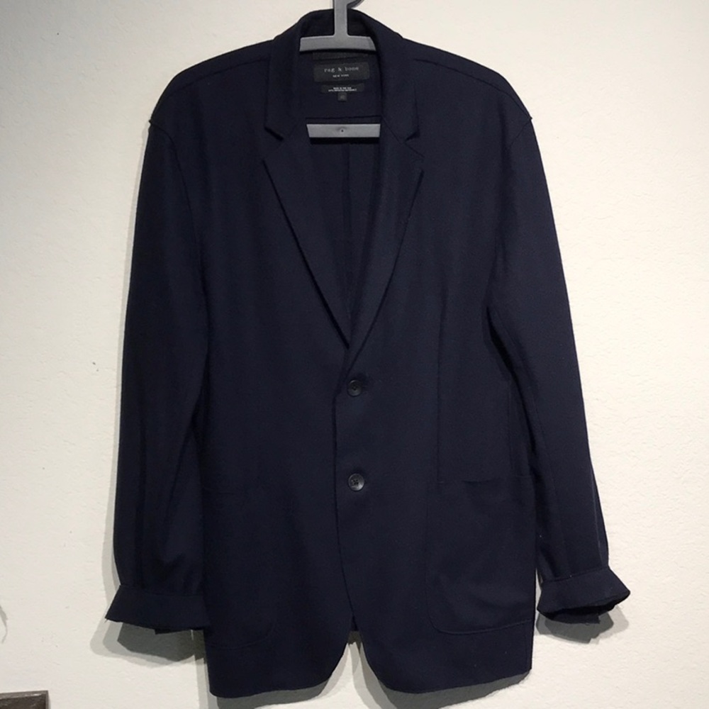 Rag & Bone Navy Felt Jacket