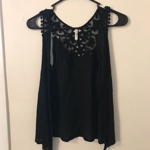 Black lace shawl