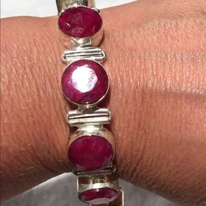 Sterling silver and Ruby Bracelet
