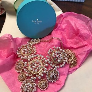 Kate Spade bling!! Crystal & pearl necklace.