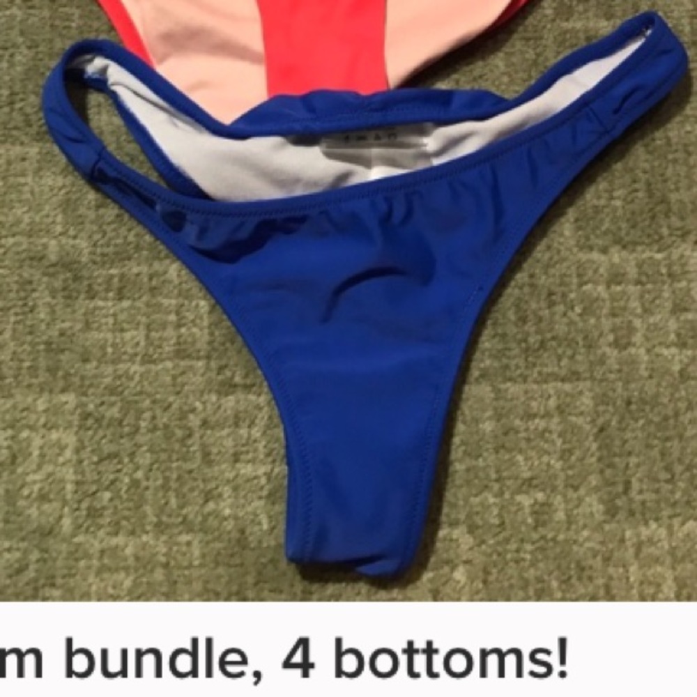 Blue bikini bottom