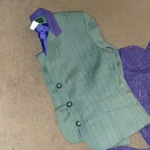 Womens blazer jacket and turtle neck sweater.