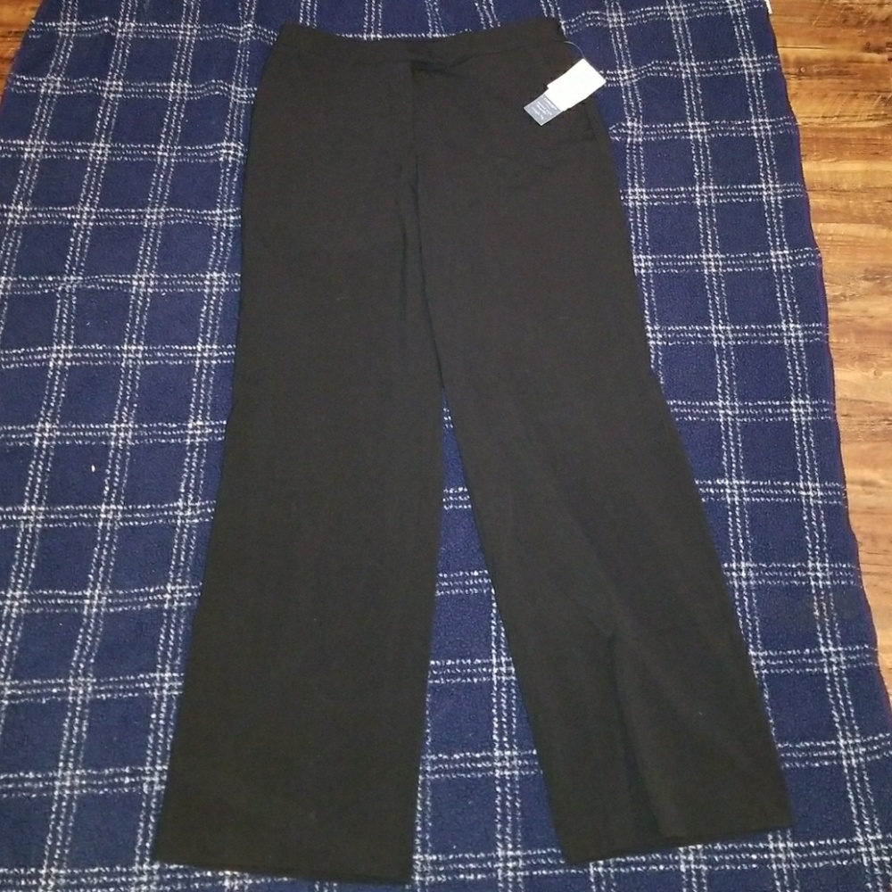 Black comfy Dress pants. Cypress shape me press.