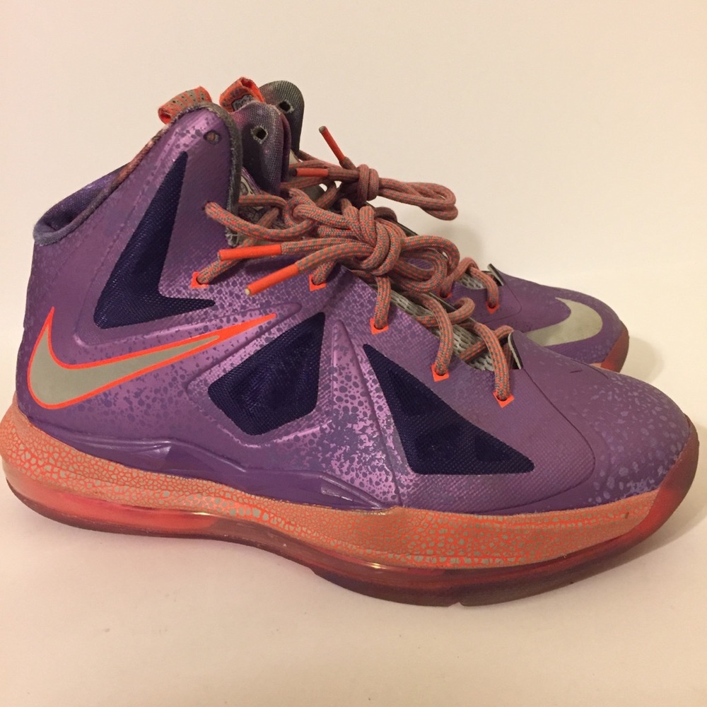 Nike Lebron X 10 purple galaxy 5Y Womens 6.5