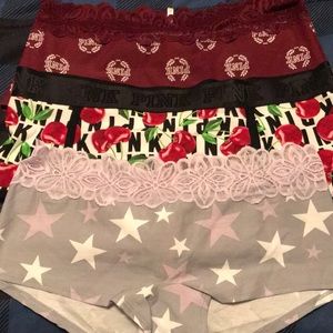 Multi colored boy shorts by Pink