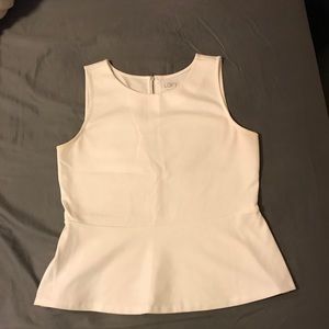 White peplum top