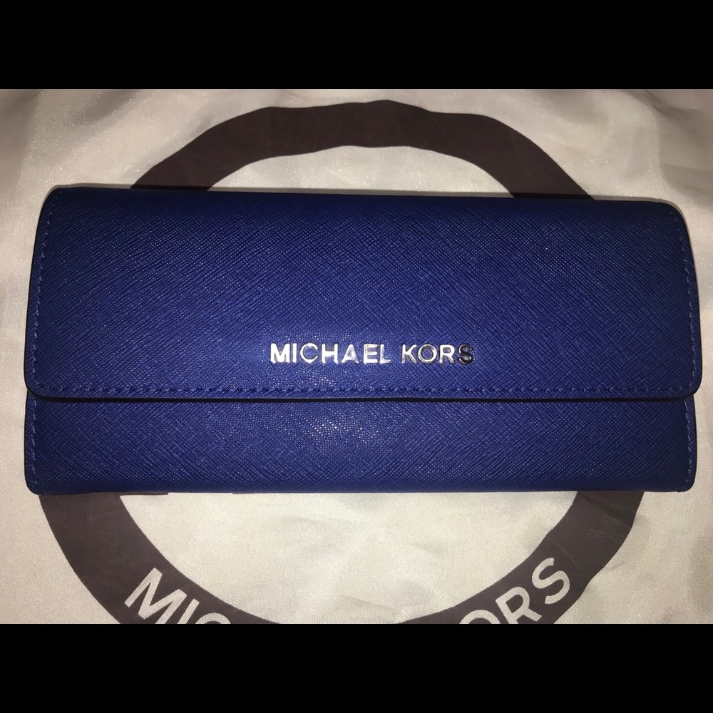 Michael kors jet set Clutch wallet Sapphire Blue