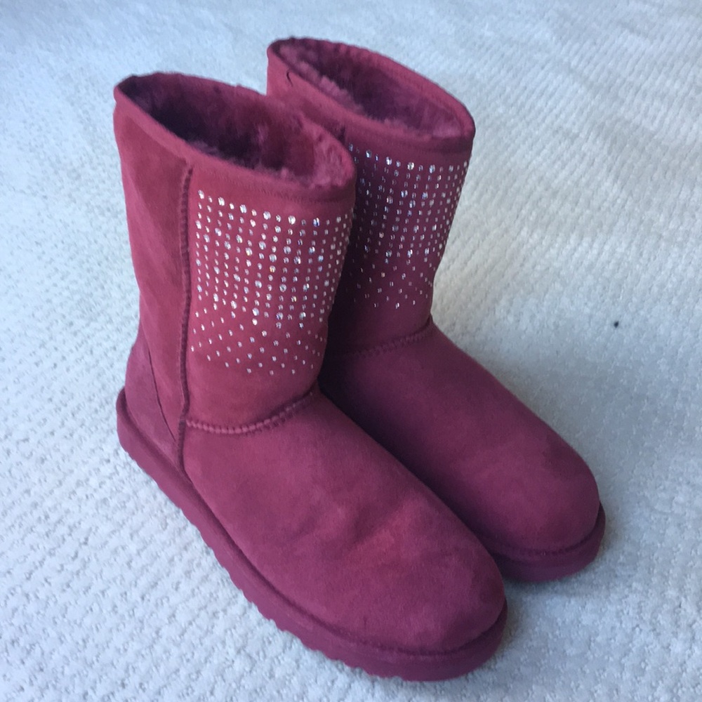 UGG Pink Rhinestone Boots
