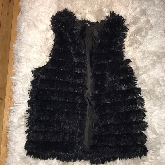 Love Culture Jackets & Blazers - Black furry vest