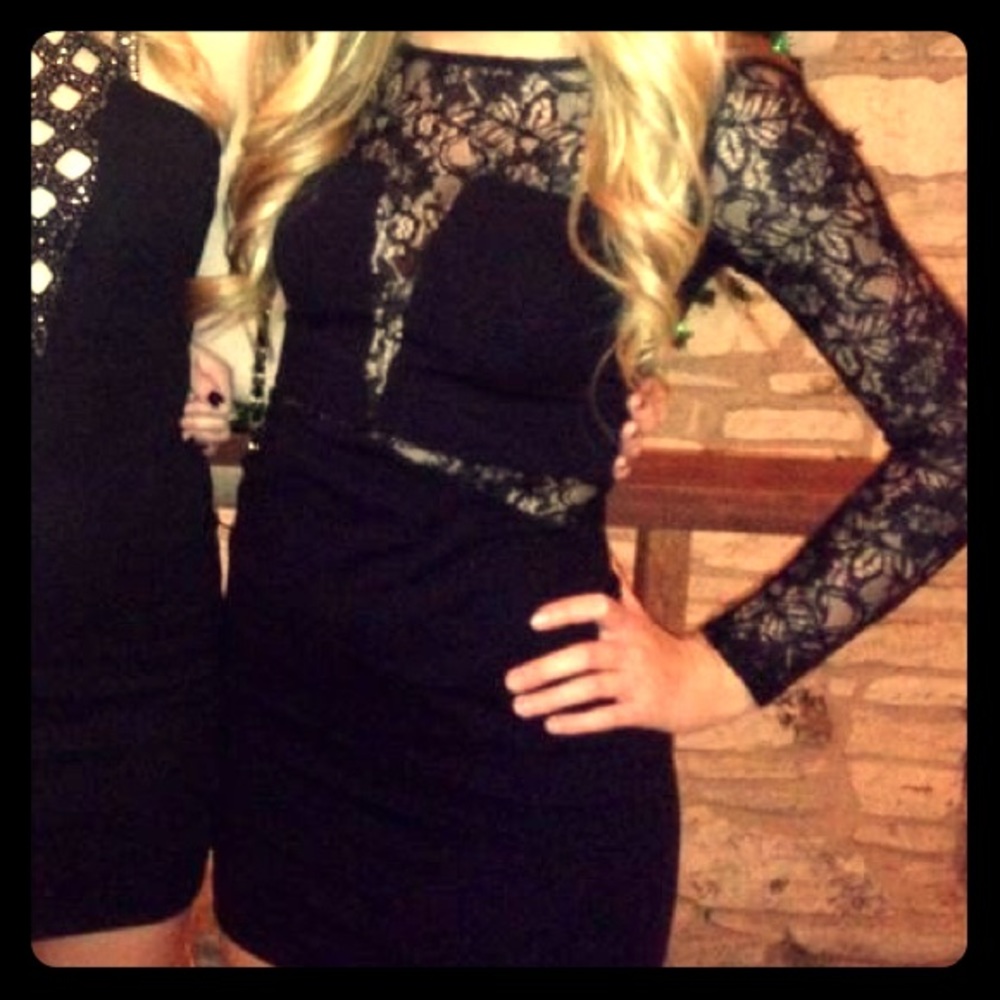 Black lace dress