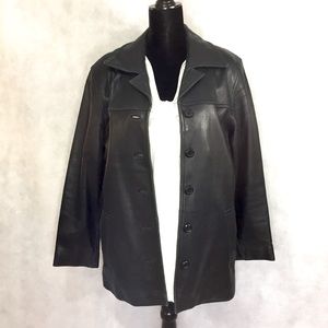 Adler Collection Black Lambskin Leather Jacket