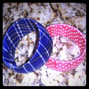 Poker Dot and Plaid bracelet Set