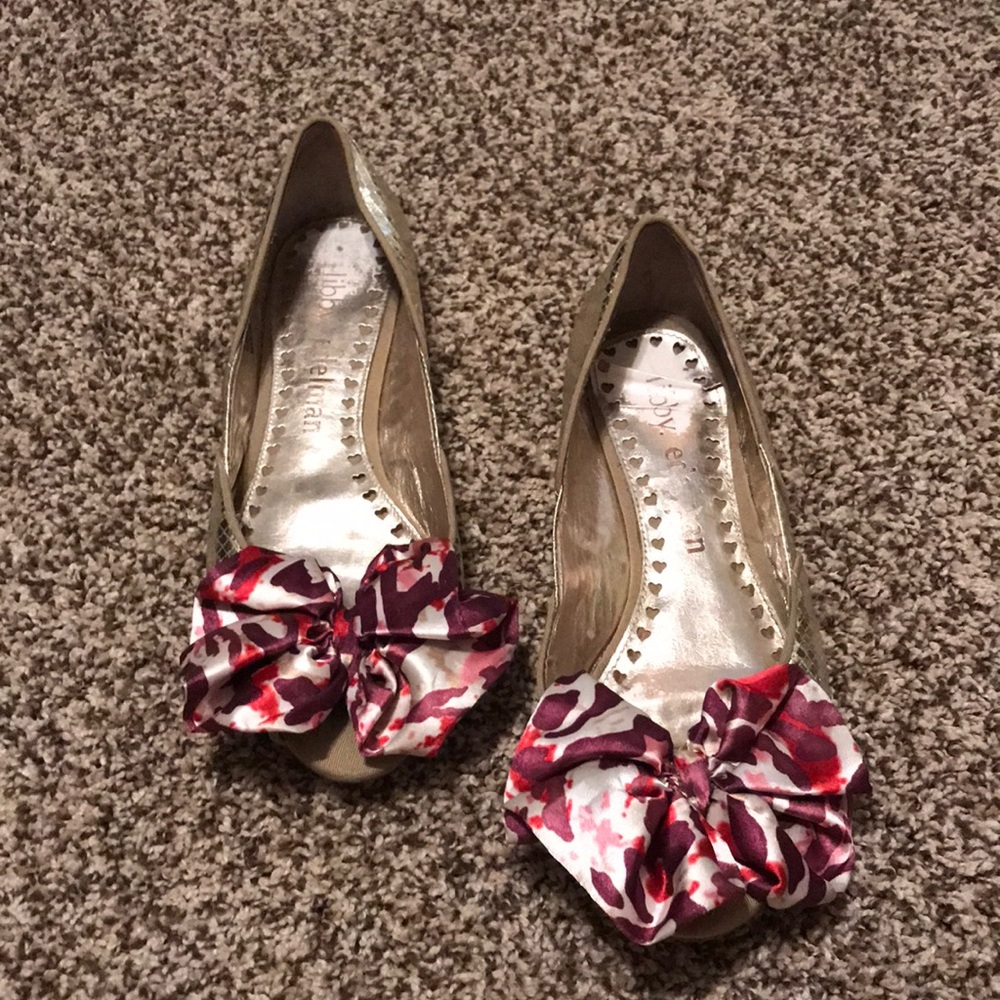 Gold Peep Toe