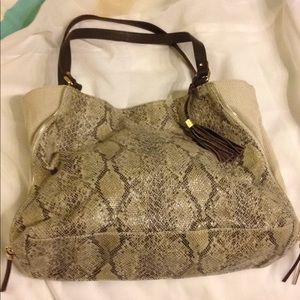 Stella & Dot Snakeskin Bag