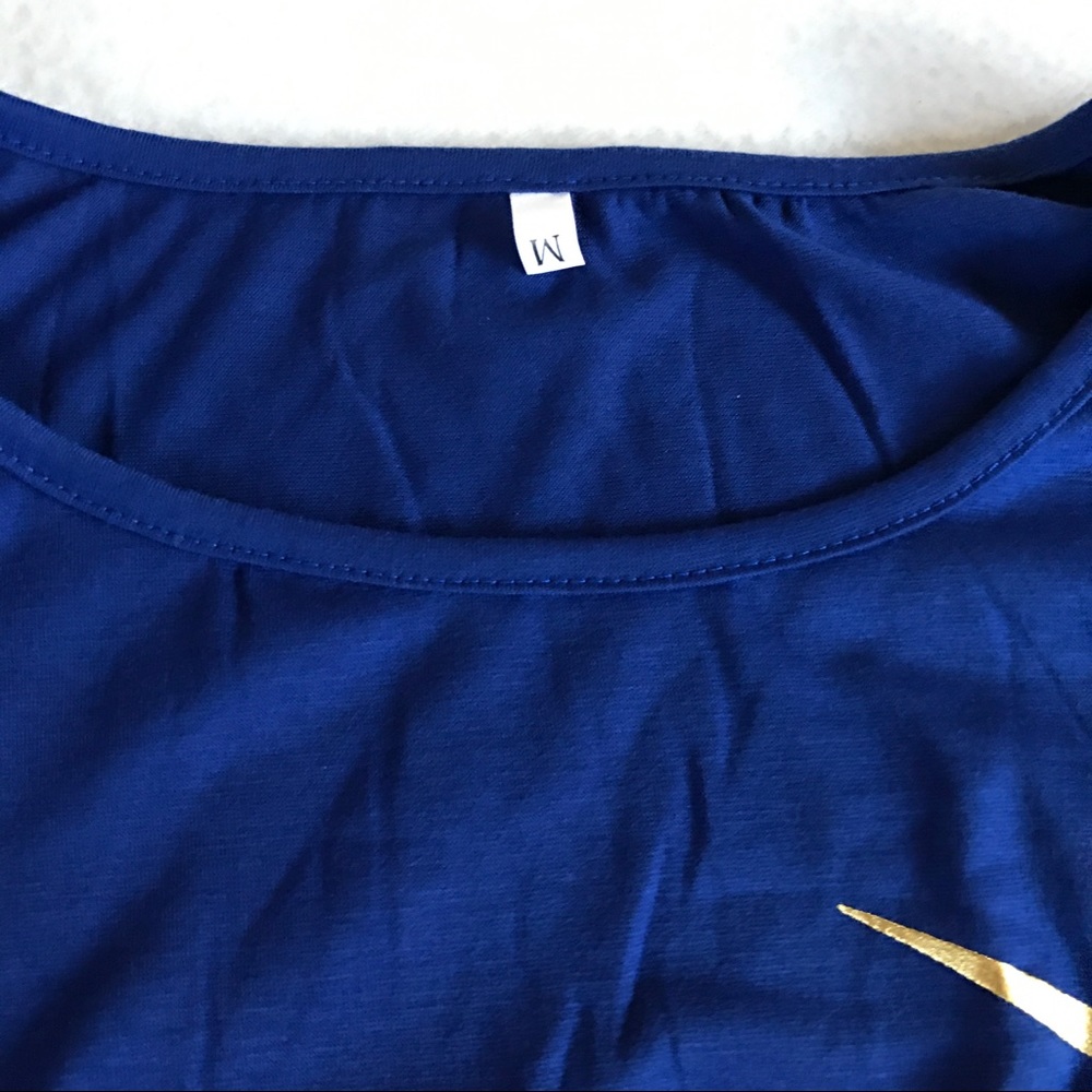 NWOT Blue Gold Reindeer Tunic Mini Dress XS S - Picture 5 of 5