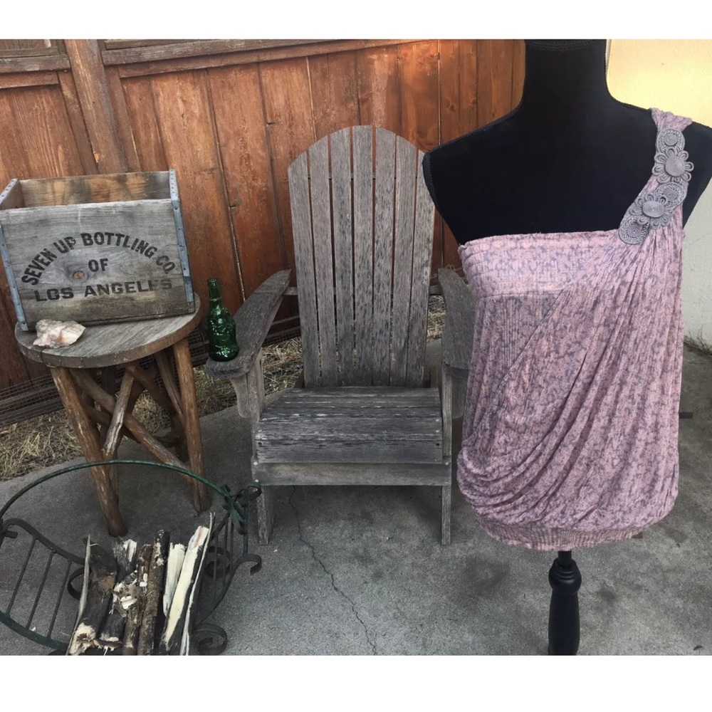 Free People Pink and Gray Top, Size XS