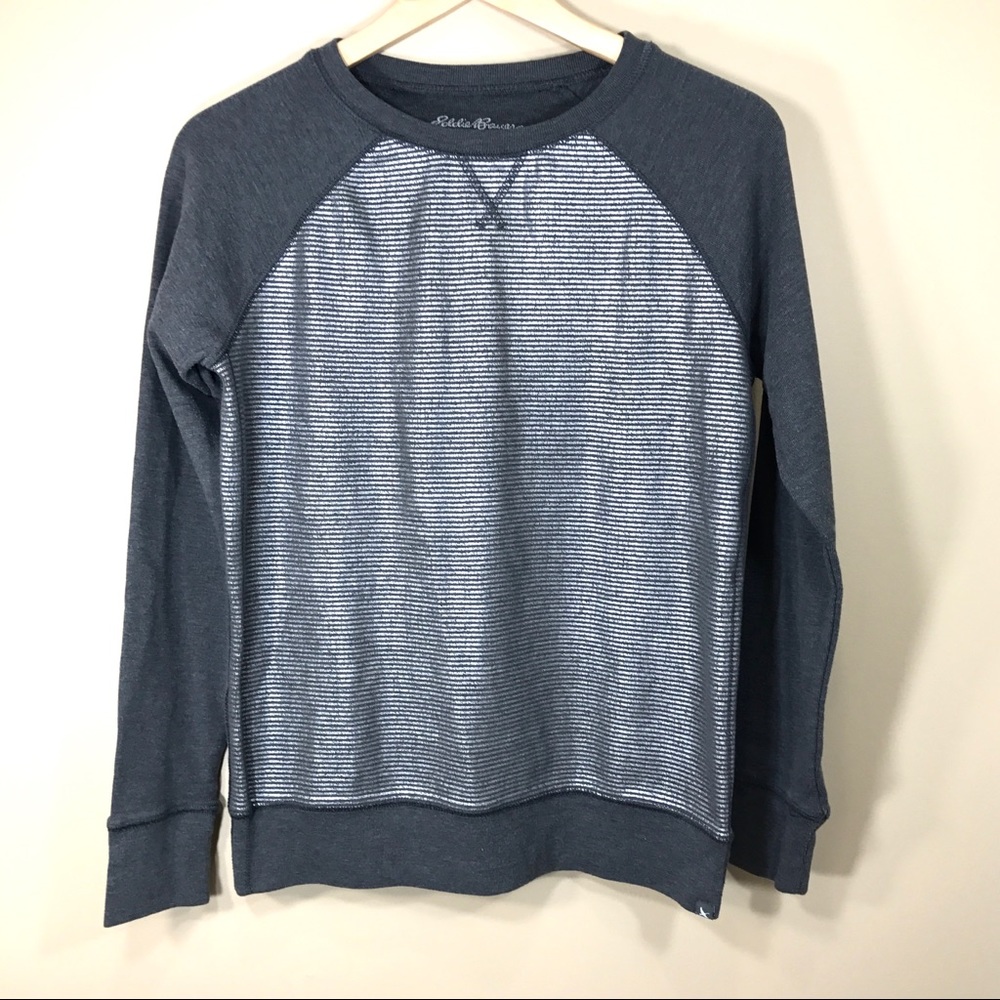 Eddie Bauer grey crew neck sweater, size S