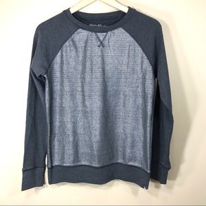 Eddie Bauer grey crew neck sweater, size S
