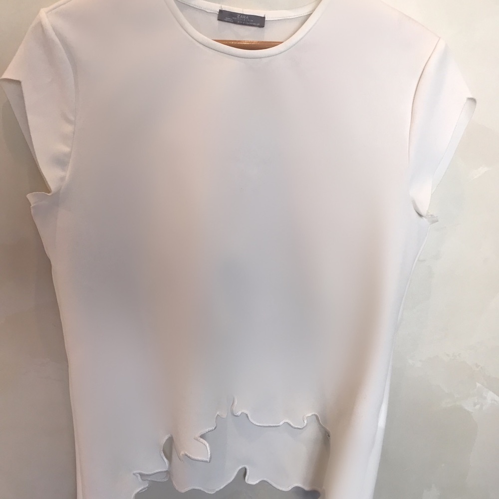 White Zara top