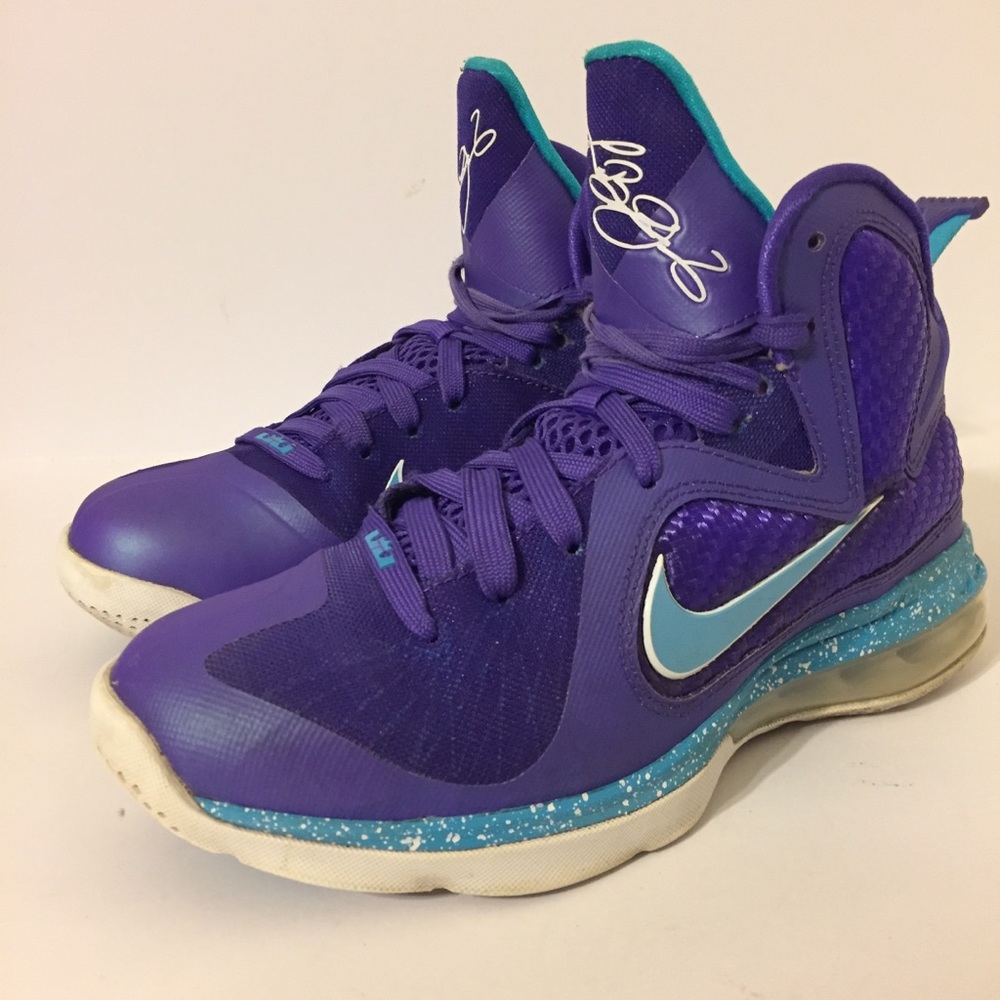 Nike Lebron 9 Hornets Purple 4Y Womens 5.5