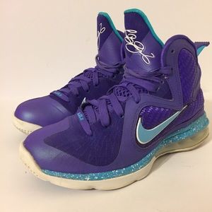 Nike Lebron 9 Hornets Purple 4Y Womens 5.5