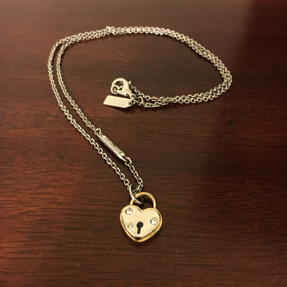 Gold and silver heart necklace