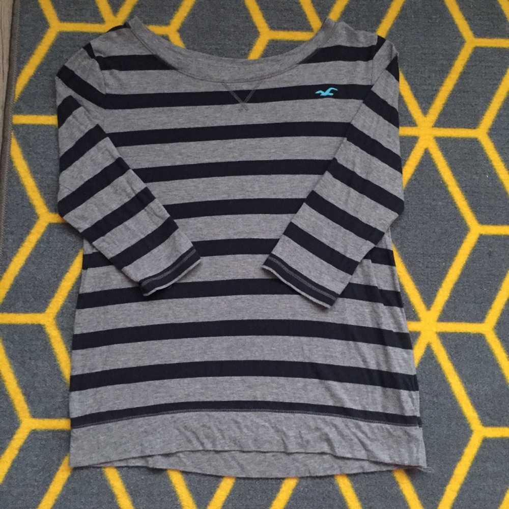 Hollister Striped 3/4 Tee