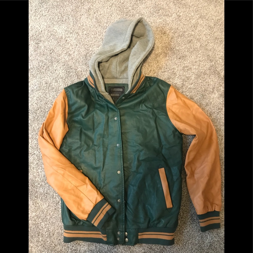 VARISTY BOMBER LEATHER JACKET