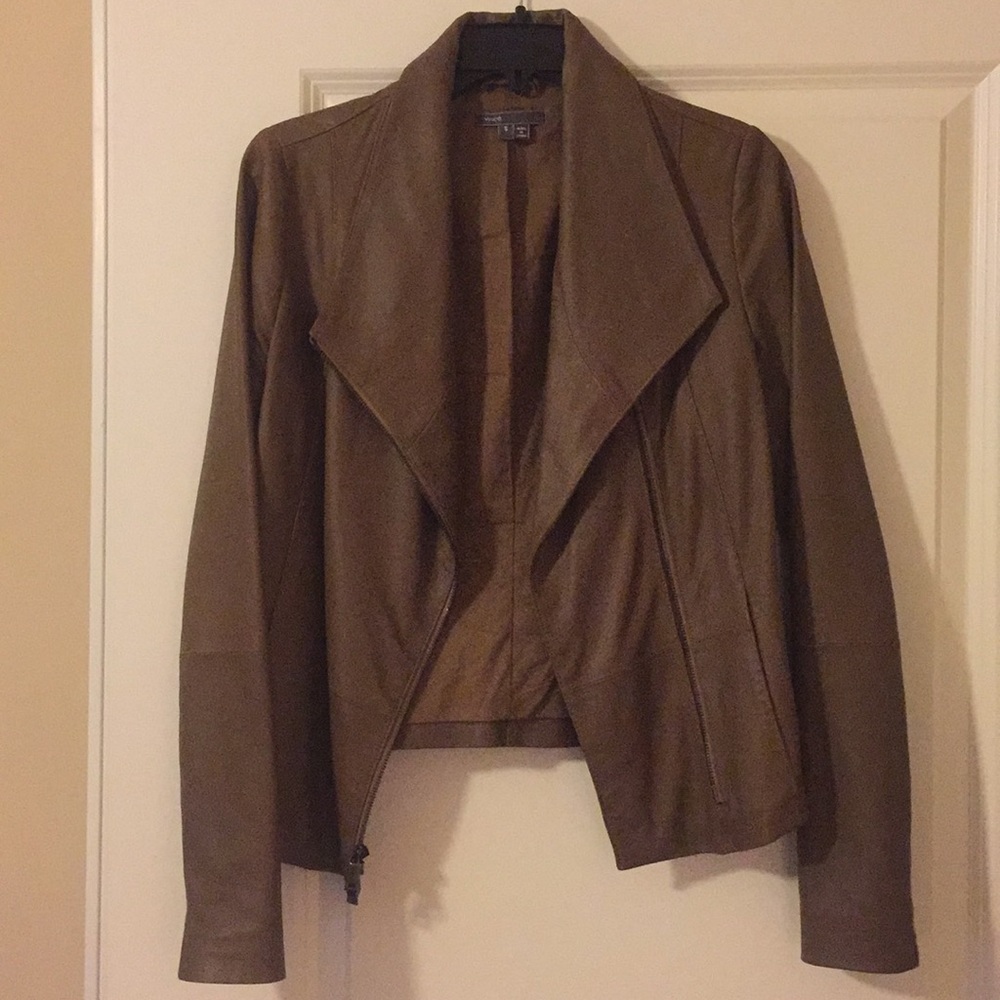 Genuine Vince leather jacket in perfect condition
