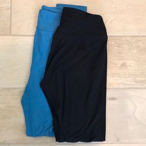 Black and Teal OS lularoe leggings