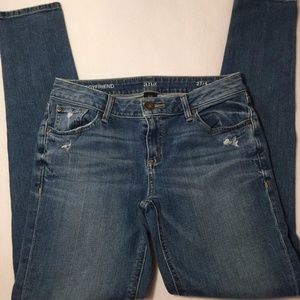 Women a.n.a.Distressed Boyfriend Skinny Jeans S4
