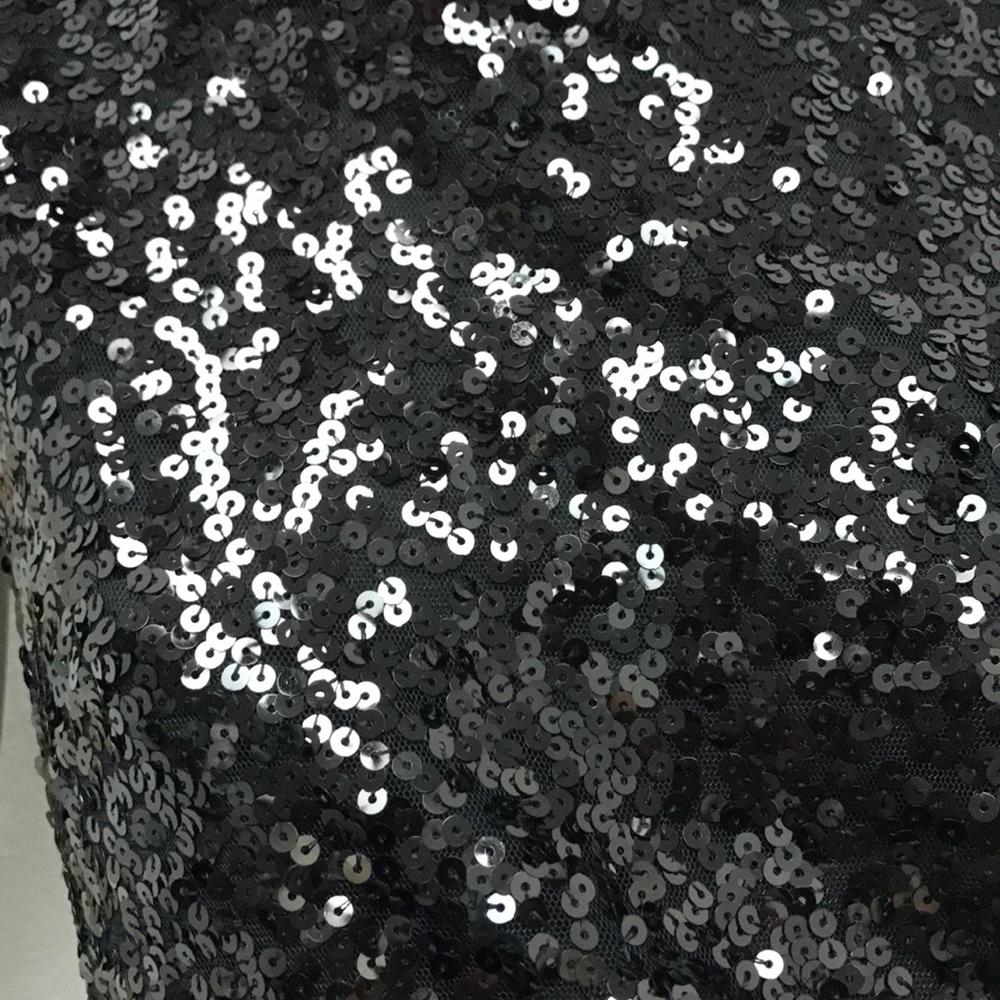 H&M sequin mini dress sz S little black dress - Picture 2 of 5