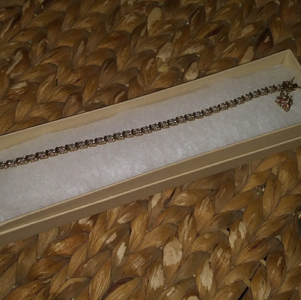 Silver .925 Goldtone Bracelet Heart Charm