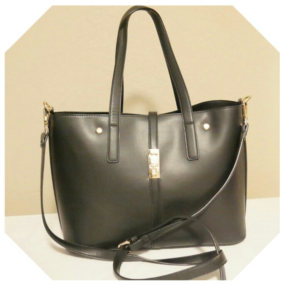 Faux Leather Satchel Bag