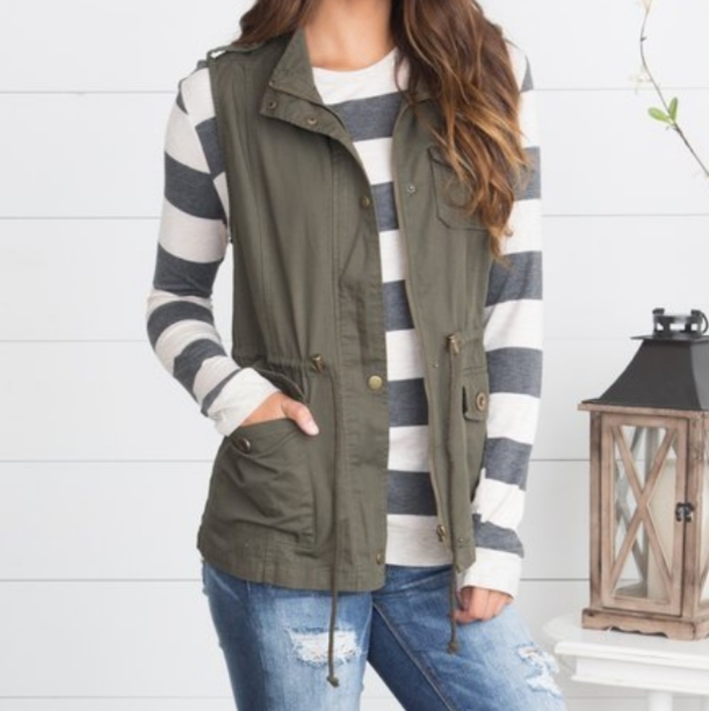 Kenar Olive Utility Vest