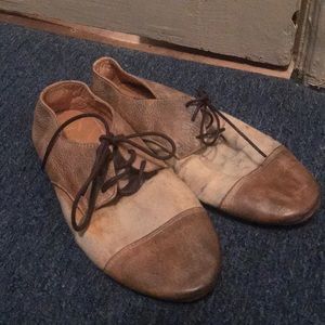 Bed stu canvas leather oxfords