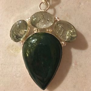 Huge river rock pendant
