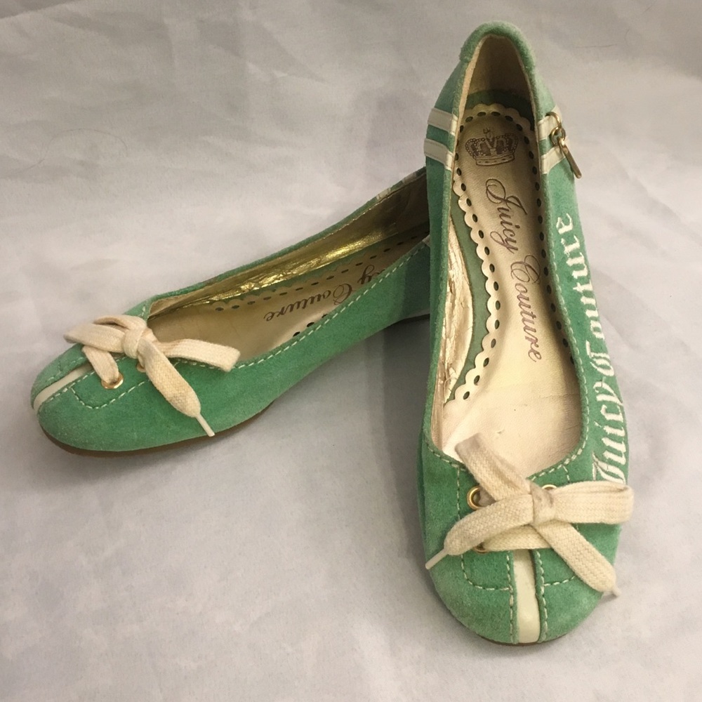 Juicy Couture Suede Ballet Flats - Authentic
