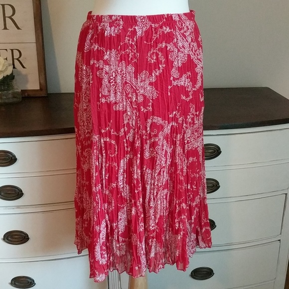 Christopher & Banks Skirts 3 For 5 Red White Broomstick Skirt By