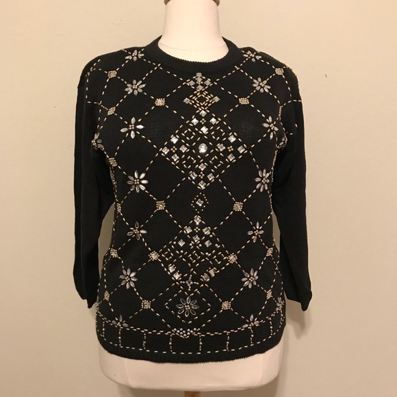 Victoria Harbour Sweaters - Vintage Victoria Harbour embellished sweater