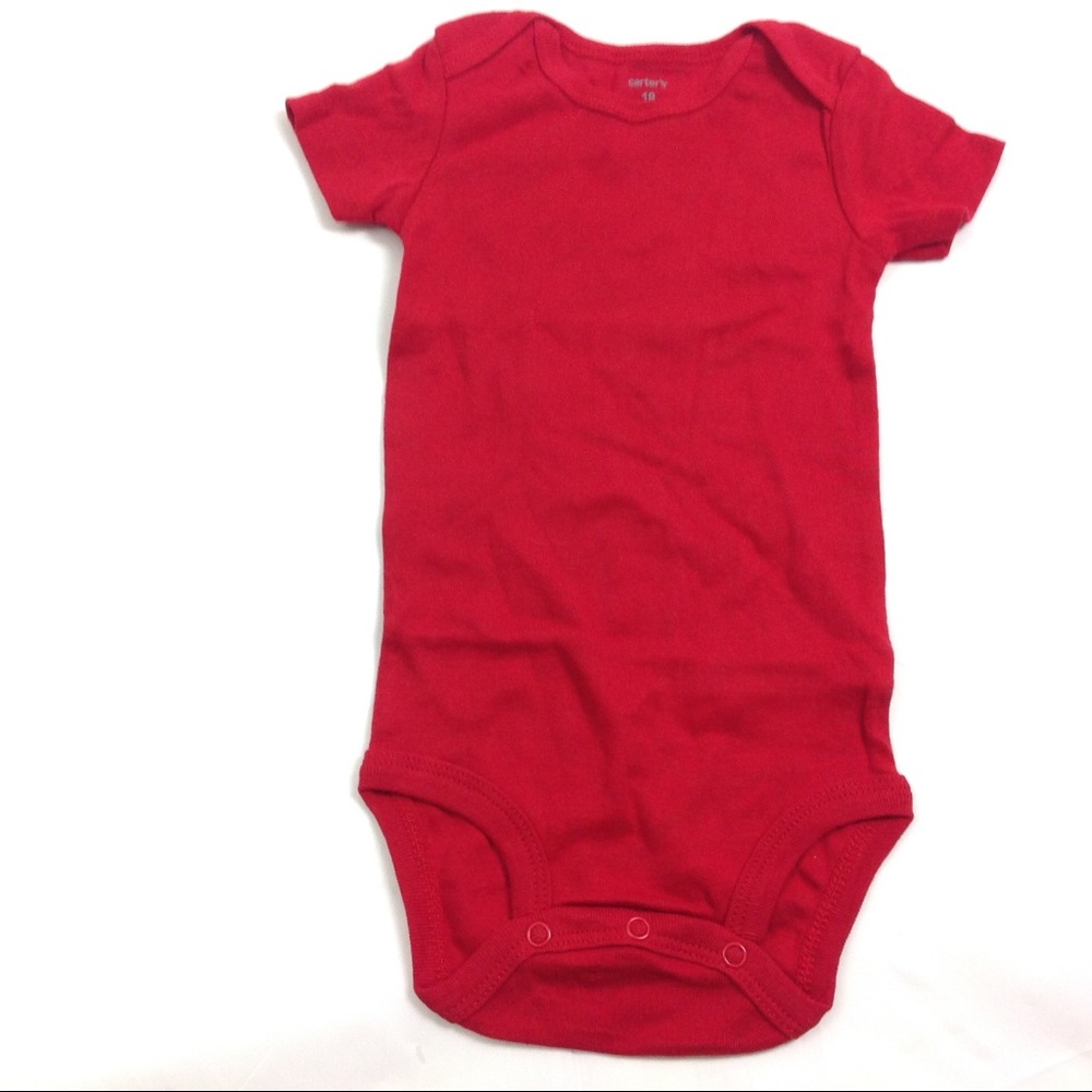 New Carters Boys Girls Red Bodysuit Size 18M