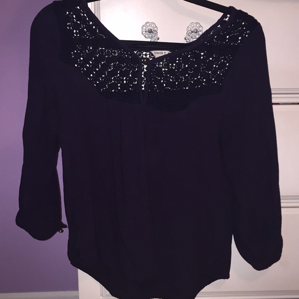 Navy blouse in small from Forever 21