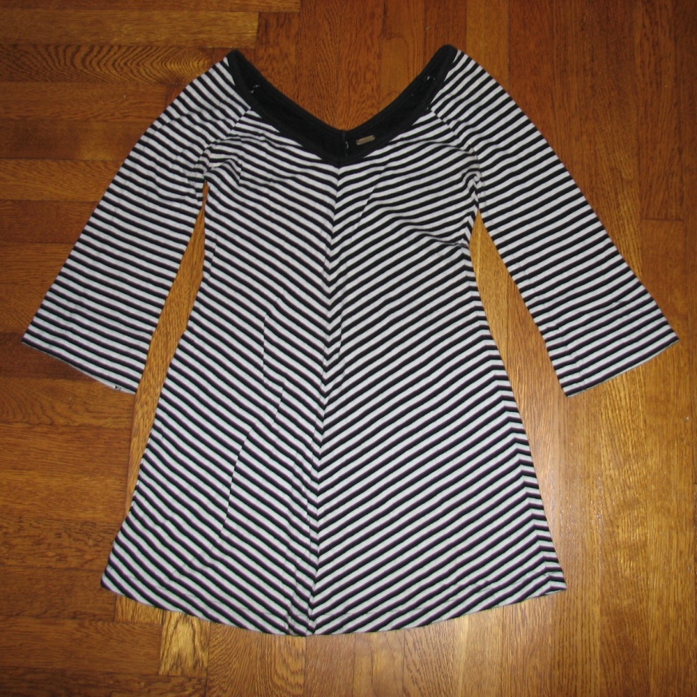 Striped Wide Neck Free People Dress