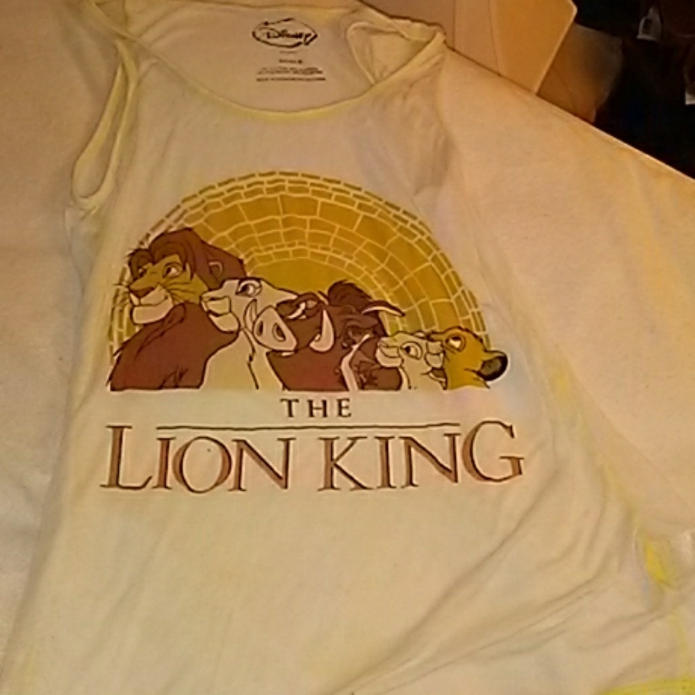 SOLD: Sheer yellow lion king top