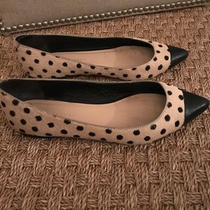 Loeffler Randall hair on hide in black polka dots