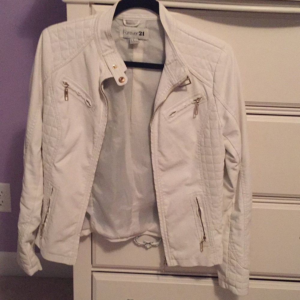White leather vest from Forever 21
