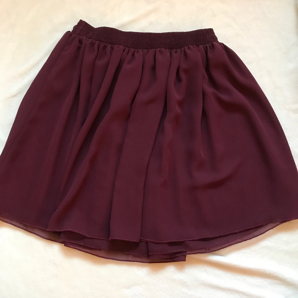 Burgundy American Apparel skirt