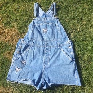 THRIFTED BUTTERFLY OVERALLS