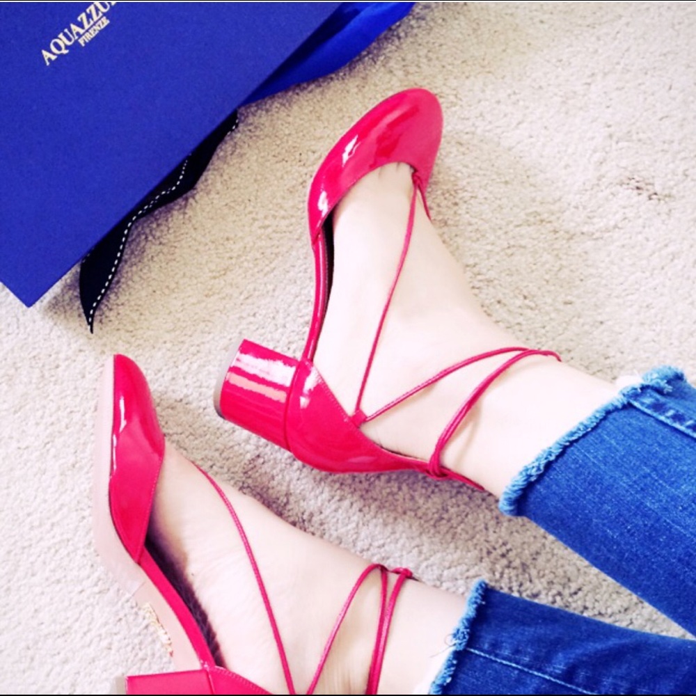 aquazzura alexa 50 lace-up pumps
