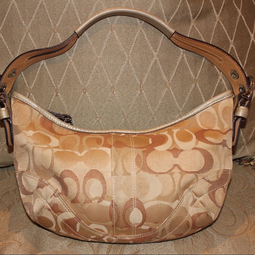 Gold Coach shoulder bag
